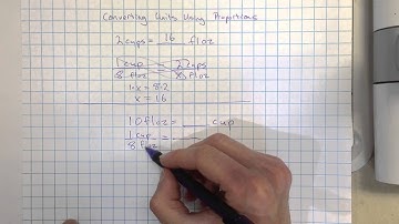 Converting units using Proportions and Ratios