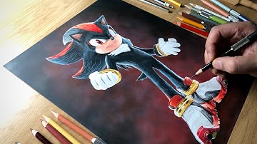 Drawing Shadow The Hedgehog – Realistic Sonic 3 Art Time-Lapse!