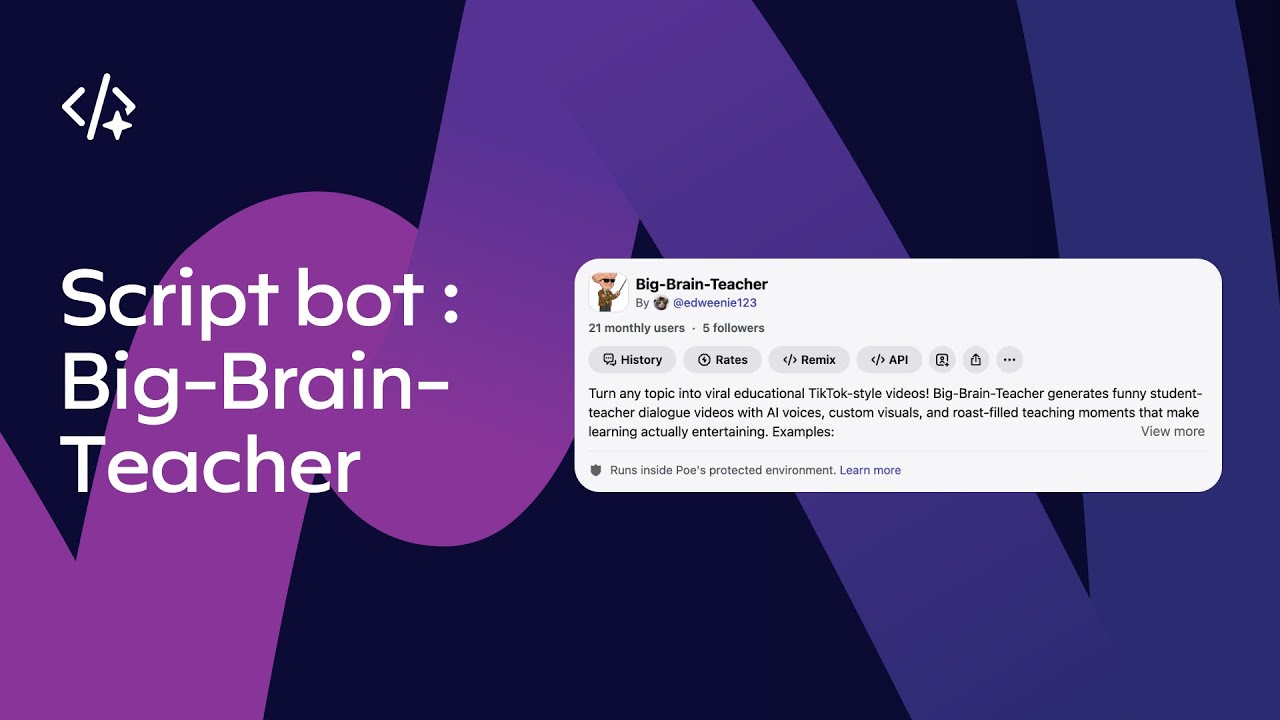 Script bot: Big-Brain-Teacher - YouTube