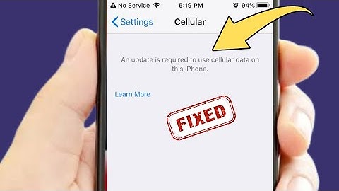 How to fix  | An Update is Required to Use cellular Data on this iPhone