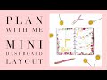 PLAN WITH ME ~ MINI DASHBOARD LAYOUT