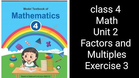 Class 4 Math | Unit 1 Exercise 3 | Factors and Multiples | Federal Board