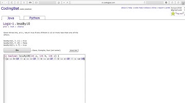 Logic 1 (lessBy10) Java Tutorial || codingbat com