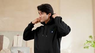 Heated Hoodie for Women Men Fleece Lined Zip Up Electric Hooded Sweatshirt with 17 Heating Zones