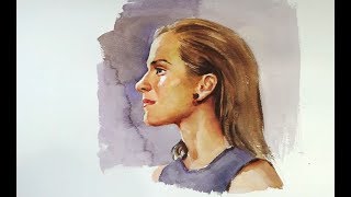 watercolor portrait painting