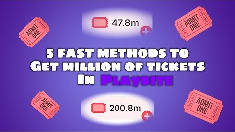 Fastest methods to get million of tickets in playbite (Code HUSSA on playbite = 5 million tickets)