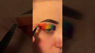 Rainbow cut crease eyeshadow tutorial leyes me rainbow colour kaise kare