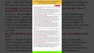 Software Security Engineer Interview Questions