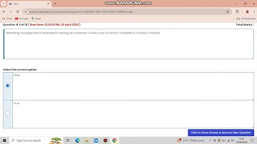 MGT301   MGT301   Principles of Marketing Quiz 1