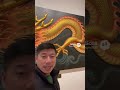 Đàn ông tác phẩm con rồng vàng đẹp tới khung hình rất là dài , bức tranh Hoàn mỹ nhăn sắc,