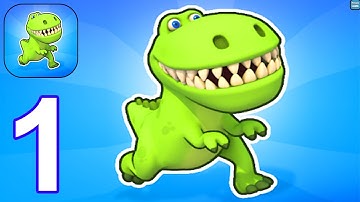 Dino Run 3D - Gameplay Part 1 - Tutorial (Android, iOS)