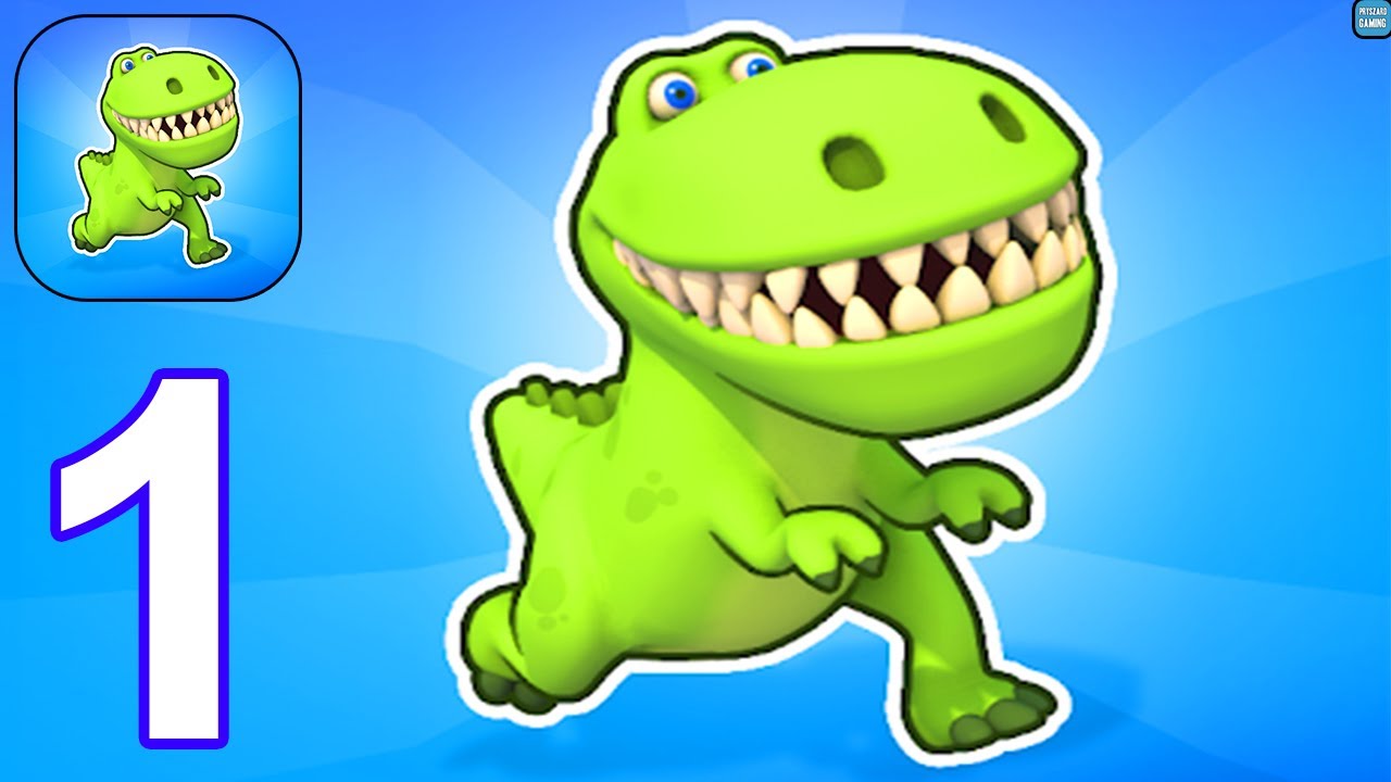 Dino Run 3D - Gameplay Part 1 - Tutorial (Android, iOS) 