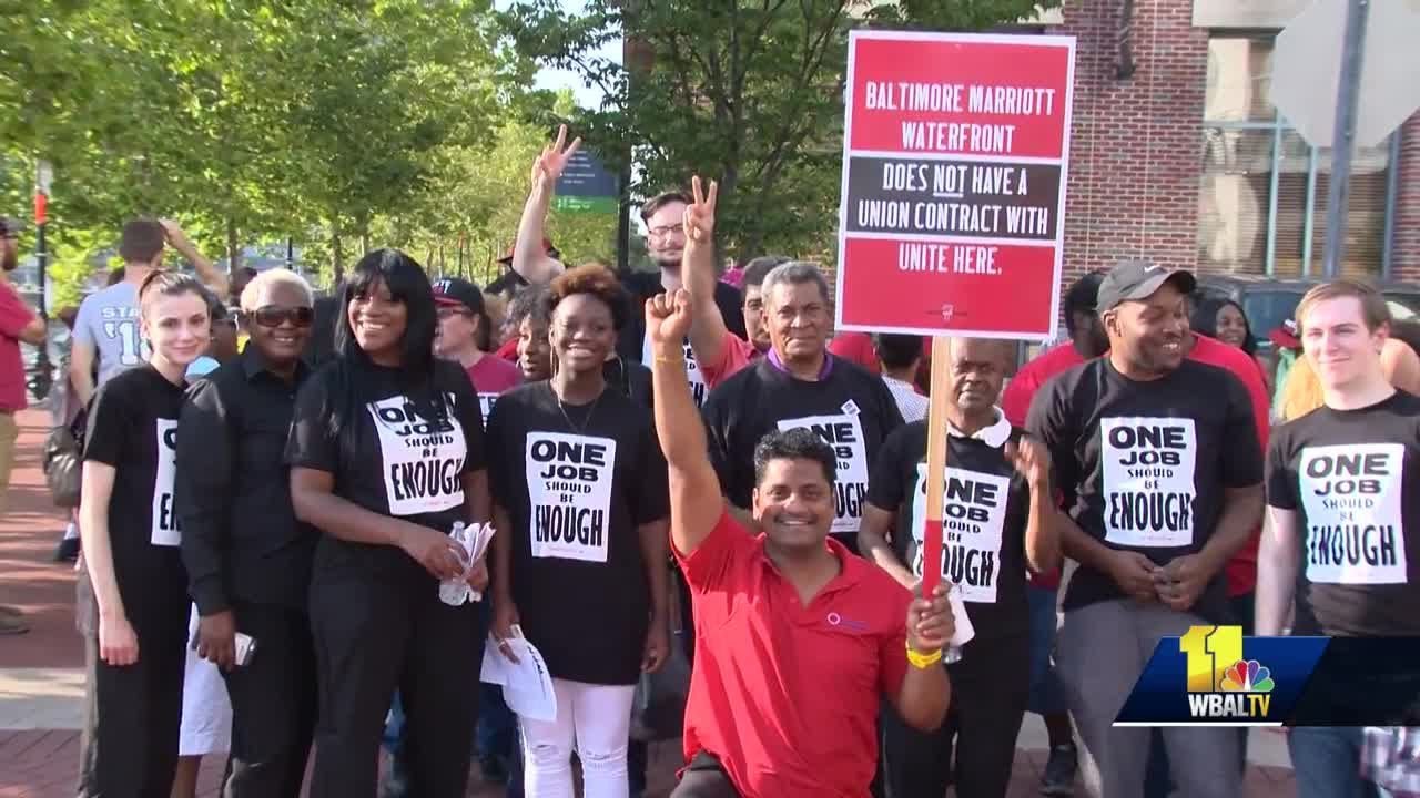 Thousands of downtown hotel workers go on strike Friday