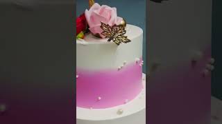strawberry flavour double step 3 kg new design #cake #youtube #shorts #views ##viral #vlog
