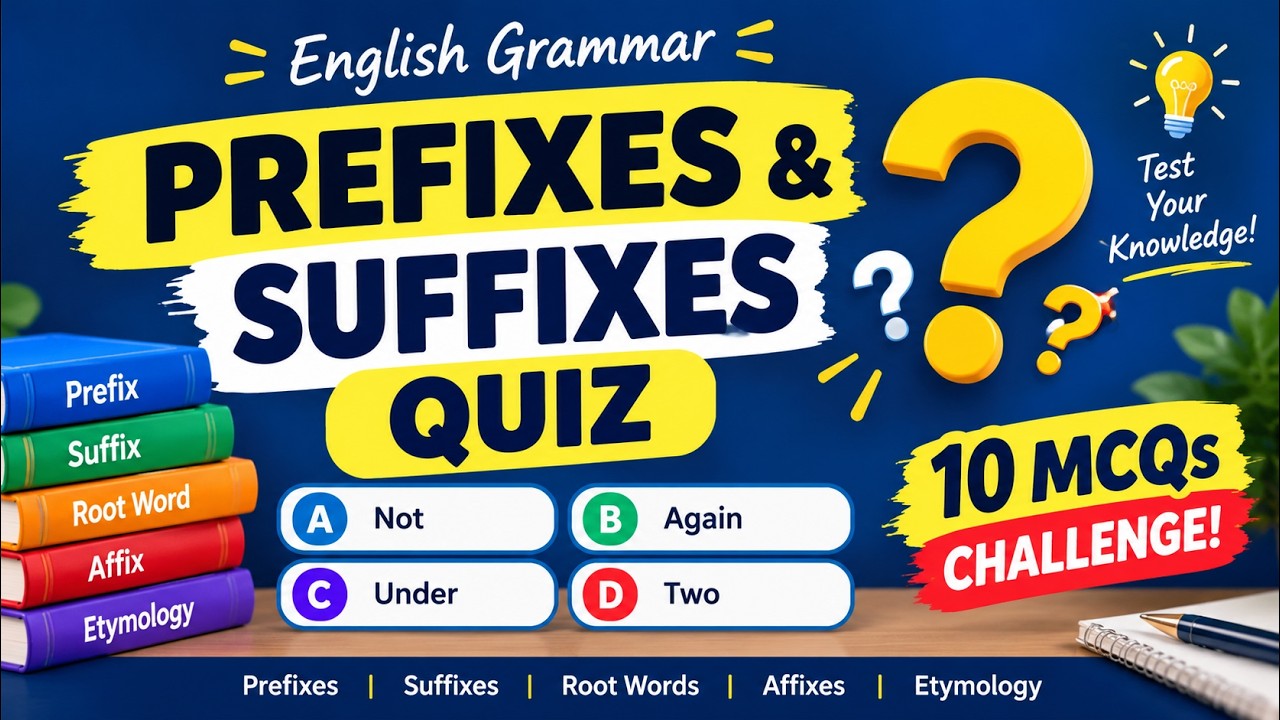 Prefixes & Suffixes Quiz || Test Your Grammar Skills - YouTube