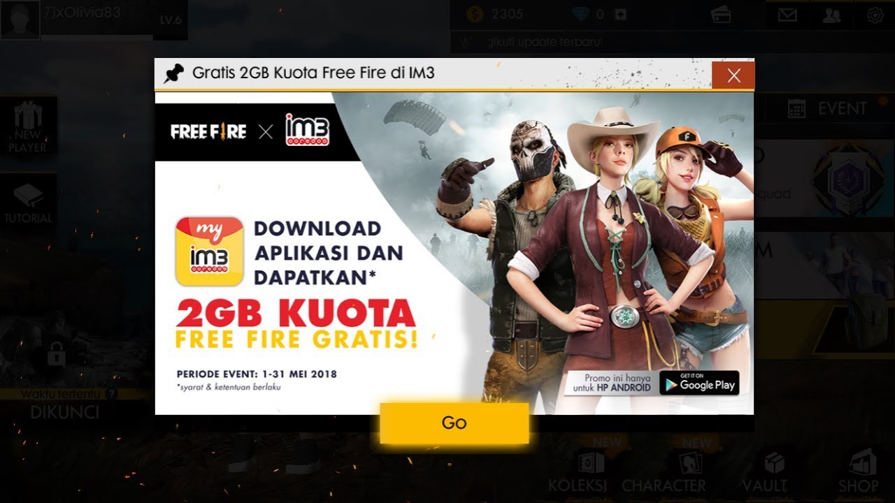 Freefire 2gb Kuota Free Fire Gratis Youtube