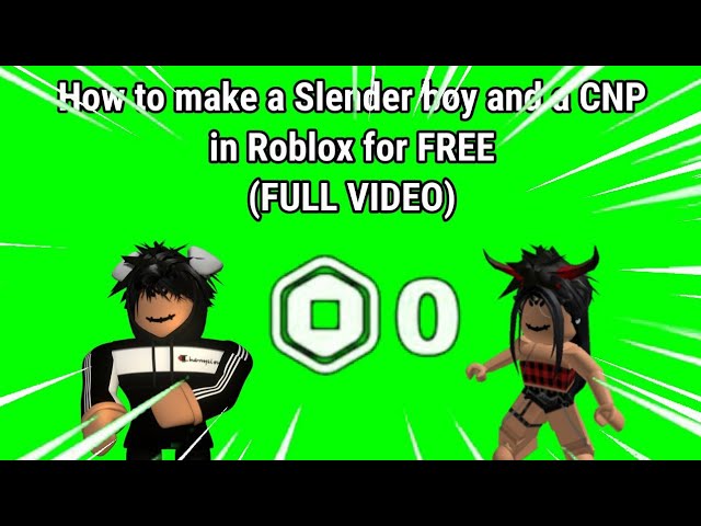 How to make a Slender Boy in Roblox for FREE 