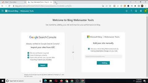 Webmaster -Bing.com -How to add a site domain