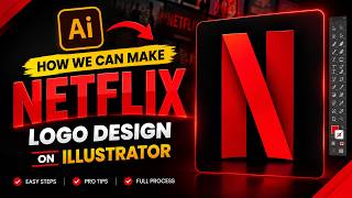 HOW TO MAKE NETFLIX LOGO DESIGN ON ILLUSTRATOR #trending #foeyou #reachmorepeople #illustrator