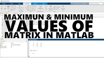 12.HOW TO FIND MAXIMUM & MINIMUM VALUES OF MATRIX IN MATLAB.