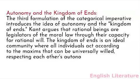 Summary and analysis of Groundwork of the Metaphysics of Morals by Immanuel Kant