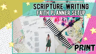 Scripture Writing Plan Setup | Faith Planner | Faith Happy Planner