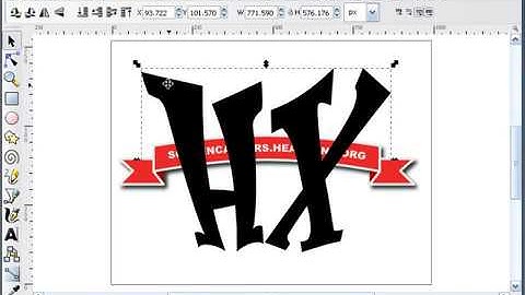 heathenX Inkscape Tutorials: episode 028 - Drawing a ribbon over some logo text