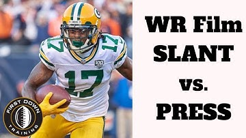 WR Film Room : SLANT vs. PRESS - How To Beat Press/Man Coverage -