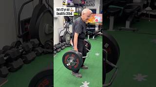 92 yr old deadlifts 200x6 #senior #seniorfitness #aging #strong #strengthtraining #deadlift #gym
