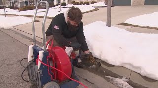 Melting snow creates soggy yards, raises flood risk