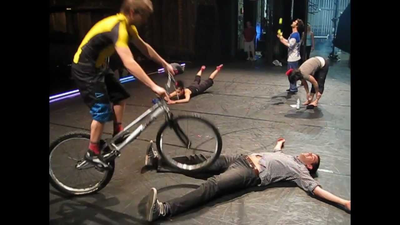 Our roving reporter visits Cirque Eloize in Boston and has a scary moment!