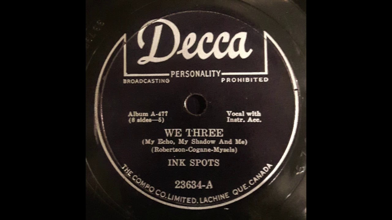 The Ink Spots - We Three Cover Using Only a Microphone from 1953 Chords ...