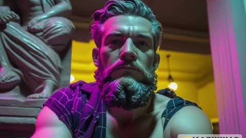 selfie processed with AI midjourney and LeiaPix to convert 2d image to 3d