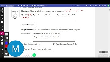Math 10-C Unit 1 Lesson 1 Prime Factorization