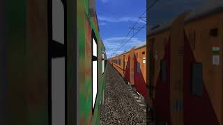 22210 Duronto Express crossing with 22953 Gujarat SF Express in MSTS/OR #shorts #indianrailways