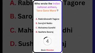 Gk India Who Wrote National Anthem Of India