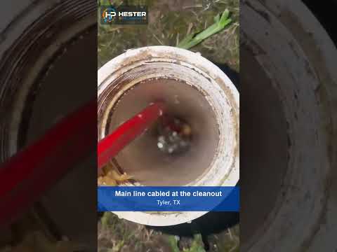 Drain cable down the yard cleanout on County Road 167