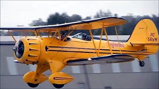 Flight in WACO YMF5C (Classic Aircraft Corp.) Biplane at Fullerton Airport Day 2015 N569W   GoPro