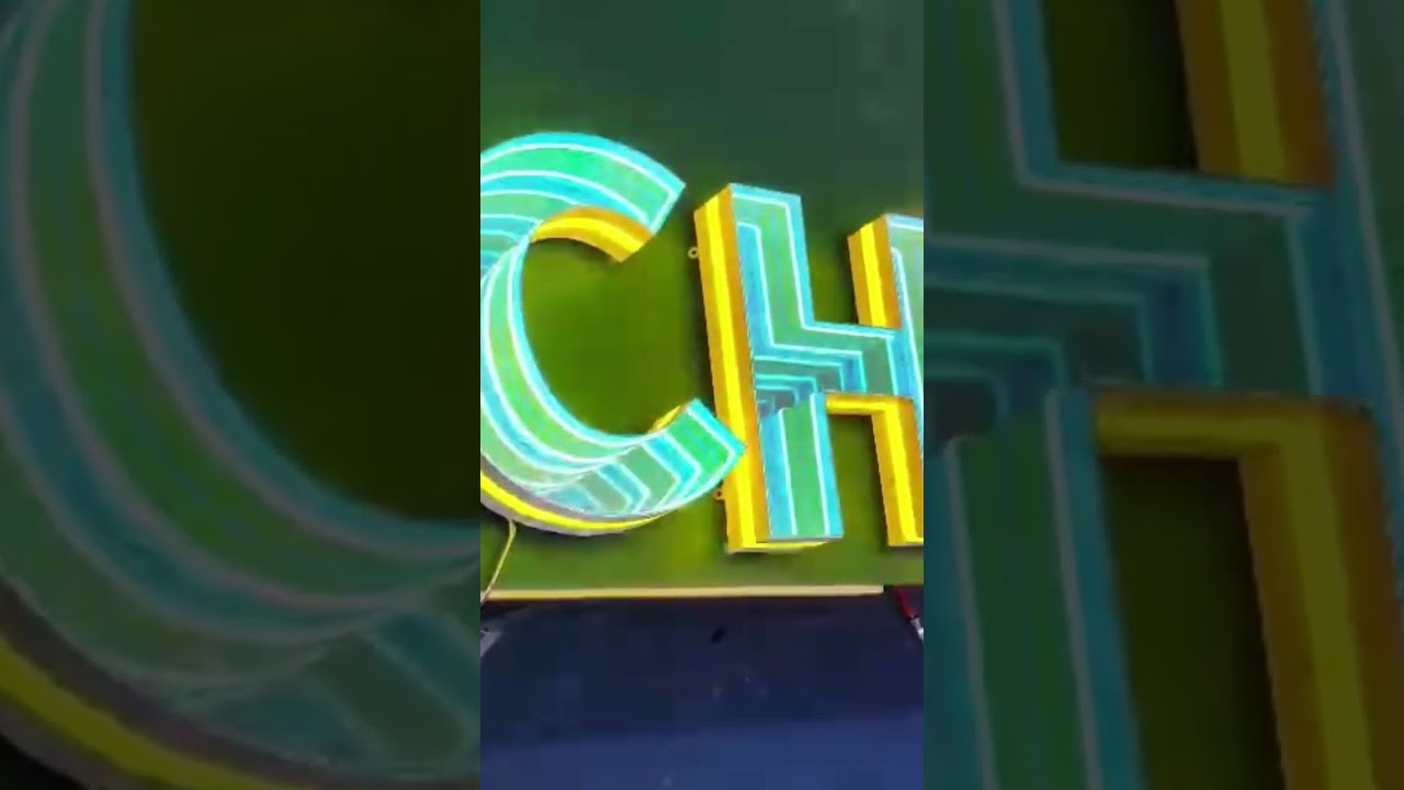 Infinity mirror led track channel letters, creating an infinite space while emitting lights.