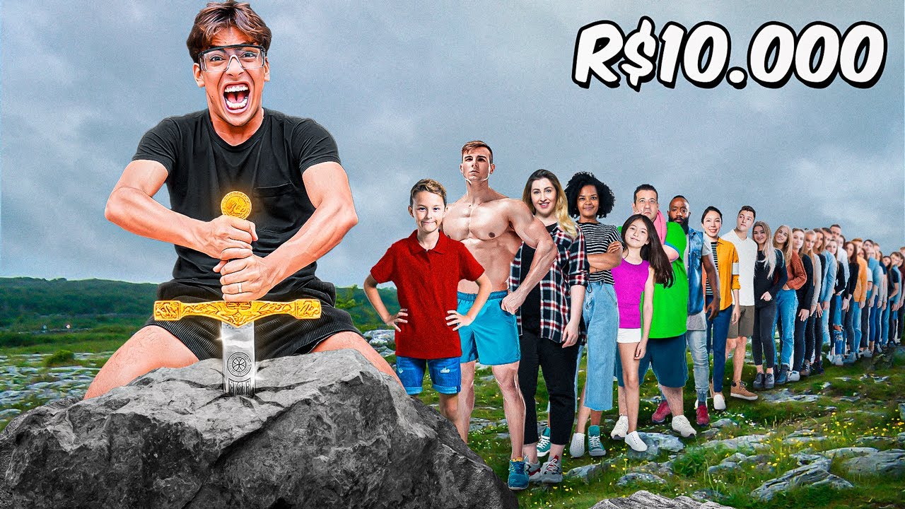 O PRIMEIRO A TIRAR A ESPADA DA ROCHA GANHA $10,000!
