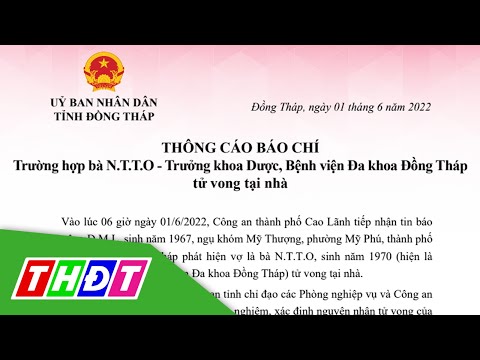Video Thông cáo báo chí trường hợp Trưởng khoa Dược, Bệnh... - youtube
