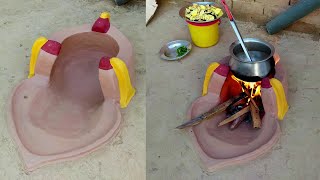 mitti ka chulha banane ka tarika |fire stove |Primitive Skills | Most Beatifull clay stove