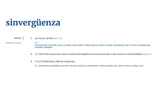 sinvergüenza.