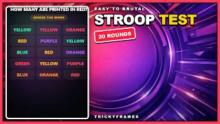 The Stroop Test | 20 Rounds, 4 Difficulty Tiers