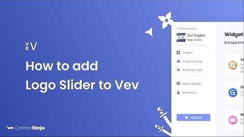How to add a Logo Slider to Vev