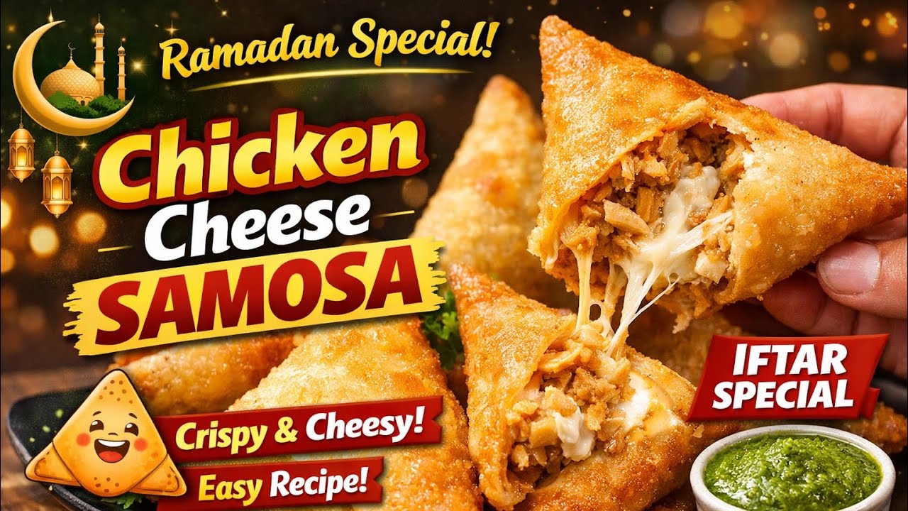 How to prepare chicken cheese samosa | Ramadan special | Samosa kaise banaye | @themustafathing 