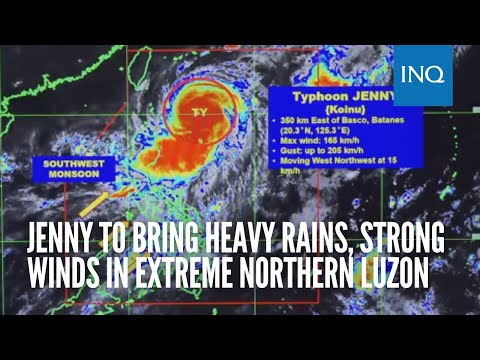 Jenny to bring heavy rains, strong winds in extreme northern Luzon
