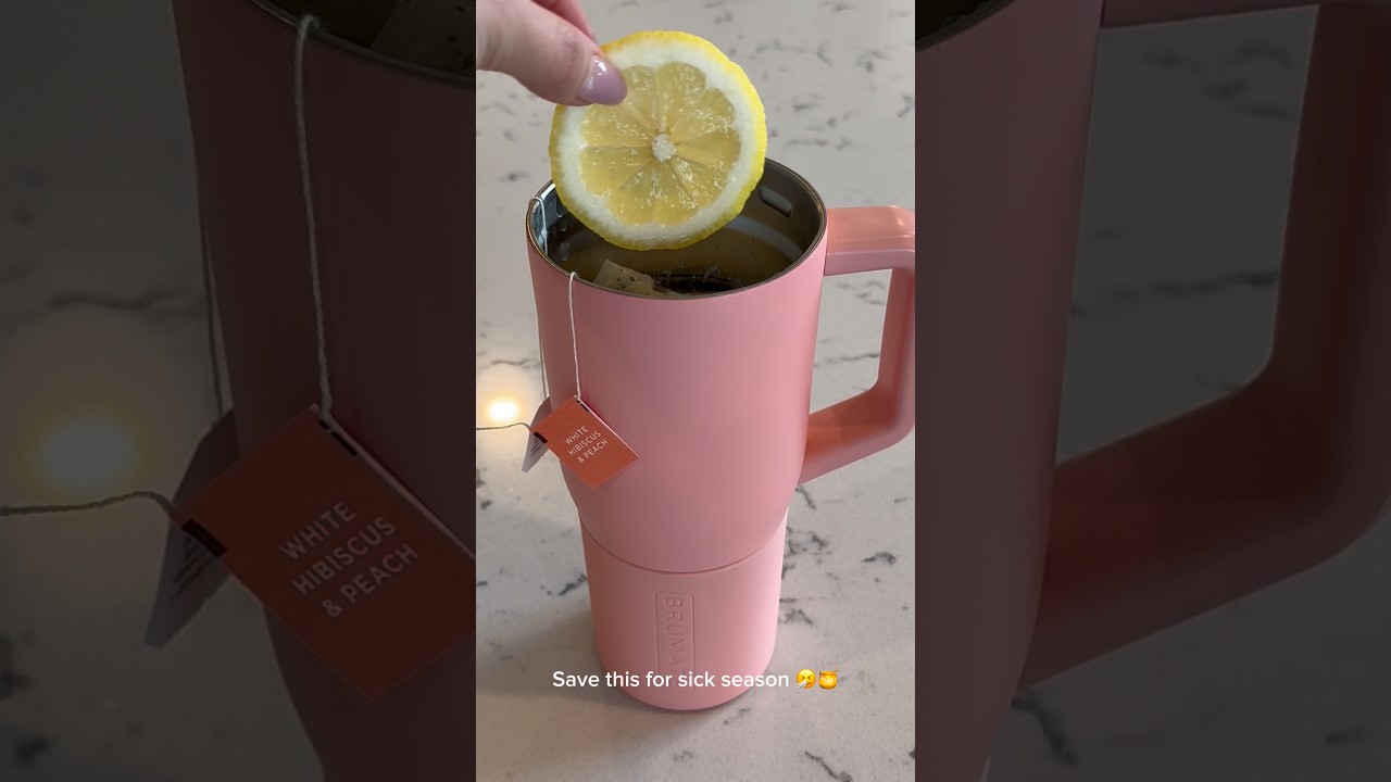 So good when you’re not feeling well 🤧🍋🍯 #MedicineBall #SickDay #DrinkRecipe #Shorts #sick