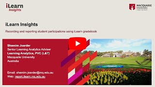 Recording and reporting studentparticipations using iLearn gradebook