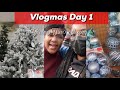 Vlogmas Day 1: Christmas Tree Shopping | Big Lots, Dollar Tree, Walmart
